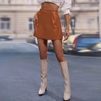 Damen Minirock mit asymmetrischem Schnitt und dekorativer Schleife R&B