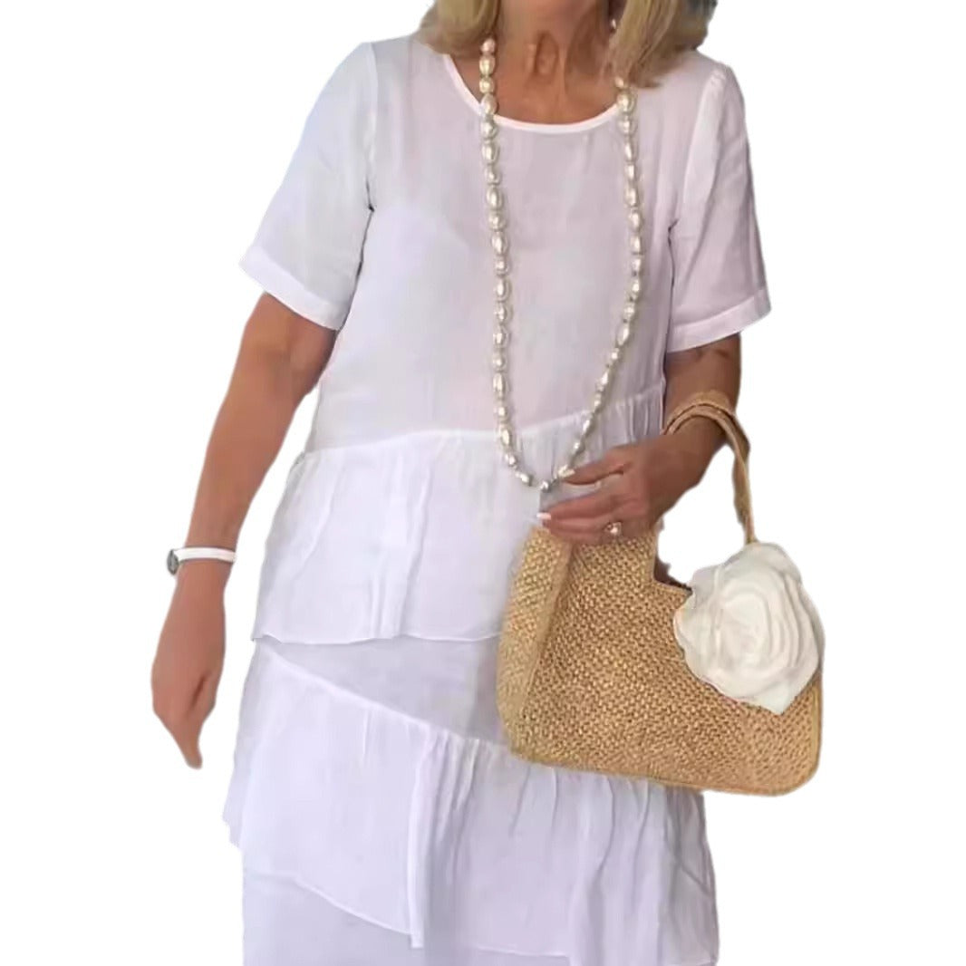 Damen sommerliches Freizeitkleid mit schwingendem Saum R&B