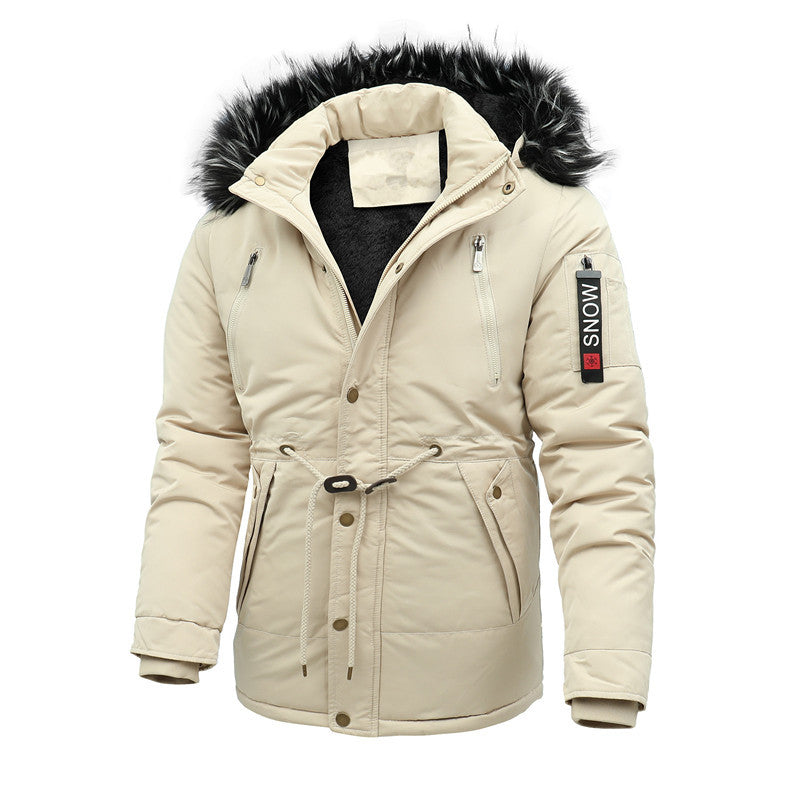 Herren isolierte Funktionsjacke mit abnehmbarer Kapuze R&B