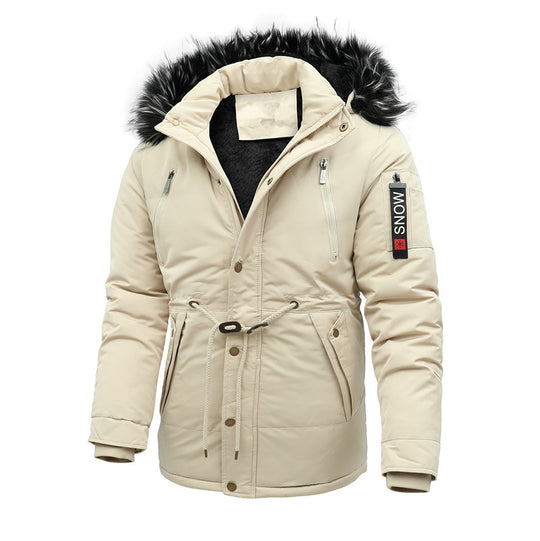 Herren isolierte Funktionsjacke mit abnehmbarer Kapuze R&B