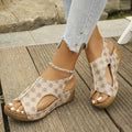 Damen Wedge-Sandalen mit modischem Schnallenverschluss und komfortablem Fußbett R&B