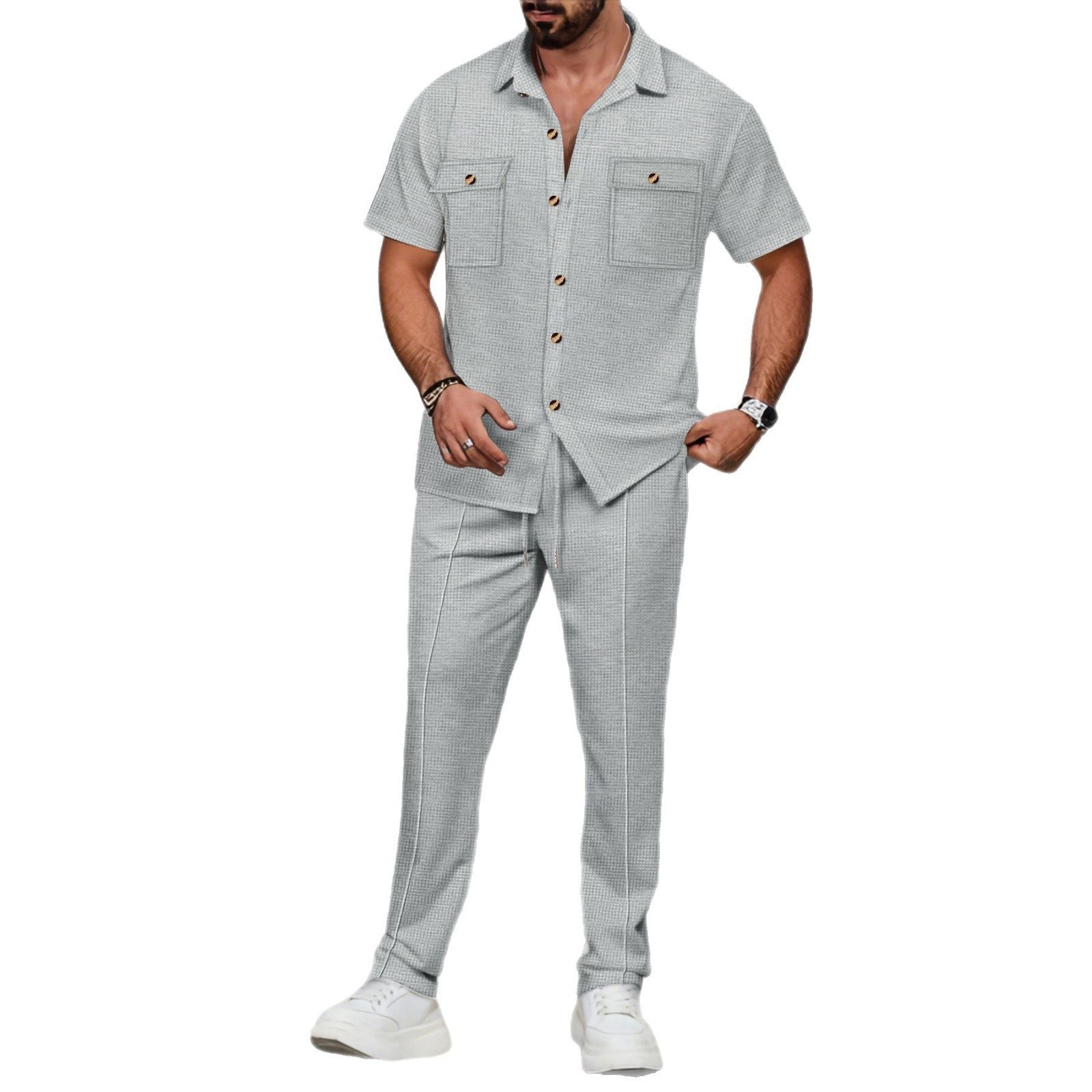 Herren Hochwertiges Freizeitanzug-Set mit modernem Schnitt R&B