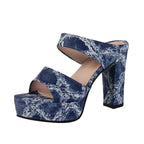 Damen Plateau-Sandaletten mit stylishen Riemen und hohem Blockabsatz R&B