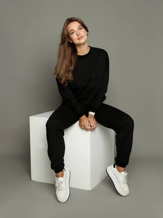 Damen Sportliches Sweatset mit elastischen Bündchen R&B