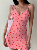 Damen Minikleid mit erfrischendem Erdbeer-Design R&B