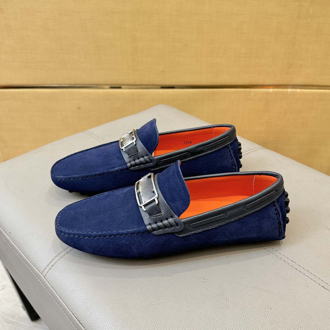Damen Mokassins aus hochwertigem Wildleder mit elegantem Schnallen-Detail R&B