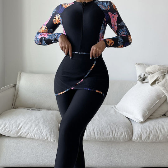 Damen Sportlicher Schwimmanzug mit UV-Schutz und femininem Wickeldesign R&B