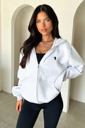 Damen lässiger Zip-Hoodie mit praktischen Taschen und elastischen Bündchen