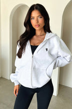 Damen lässiger Zip-Hoodie mit praktischen Taschen und elastischen Bündchen