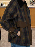 Damen Karierte Utility-Jacke mit praktischem Button-Detail und lässigem Schnitt R&B