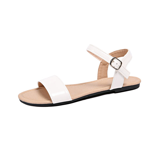 Damen Flache Riemchen-Sandalen mit verstellbarem Riemen R&B