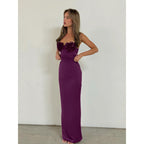 Damen Figurnahes Abendkleid mit floralem Detail und schulterfreien Trägern R&B