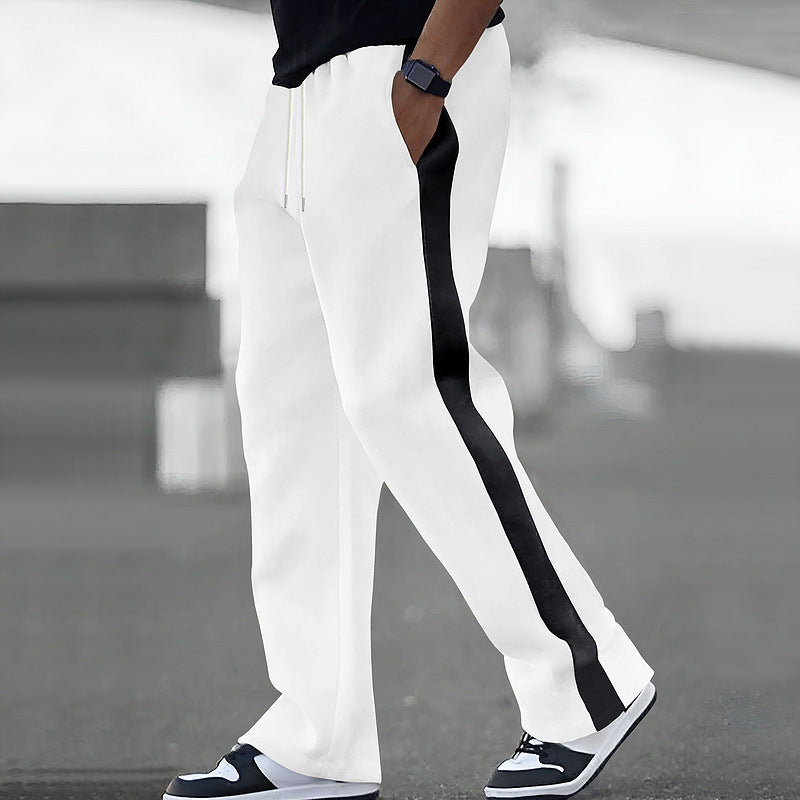 Herren trendige Sporthose mit seitlichem Kontraststreifen R&B