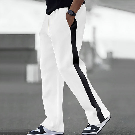 Herren trendige Sporthose mit seitlichem Kontraststreifen R&B