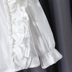 Mädchen Bluse mit Rüschendetails und eleganten Puffärmeln R&B