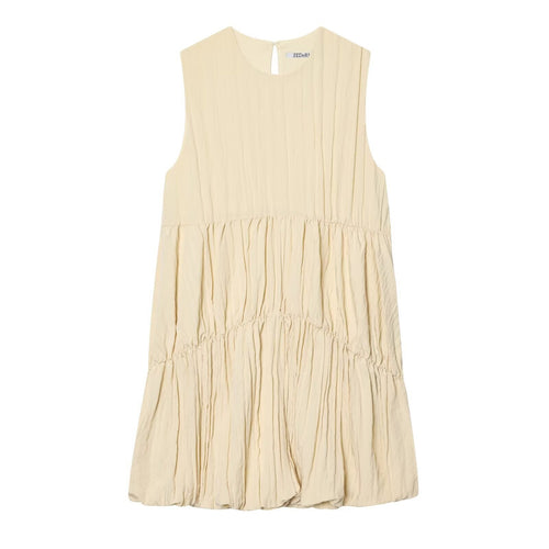 Damen luftiges Maxikleid mit plissierten Details und schmeichelndem Schnitt R&B