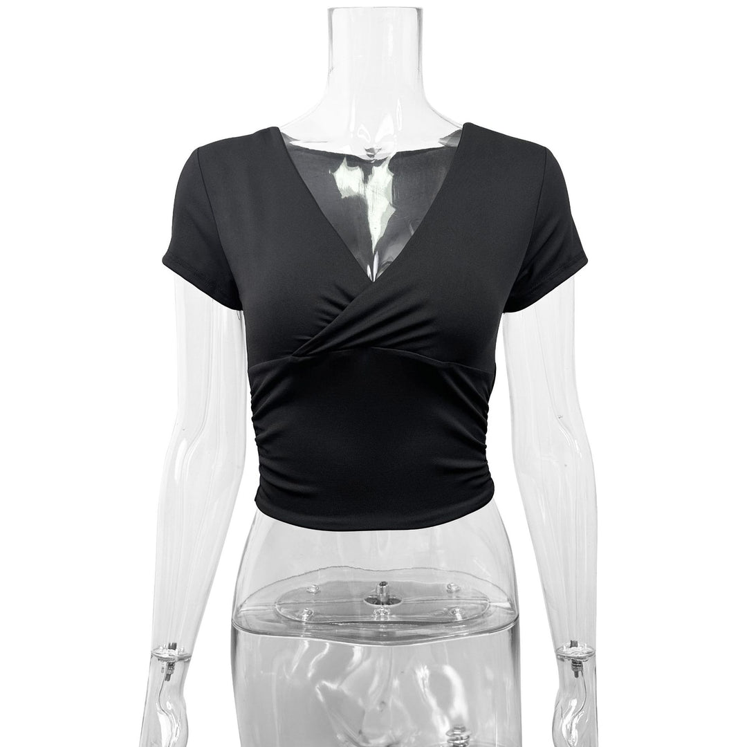 Damen Kurzarm-bodycon Oberteil R&B