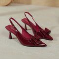 Damen Slingback-Pumps mit glamourösem Schleifendesign