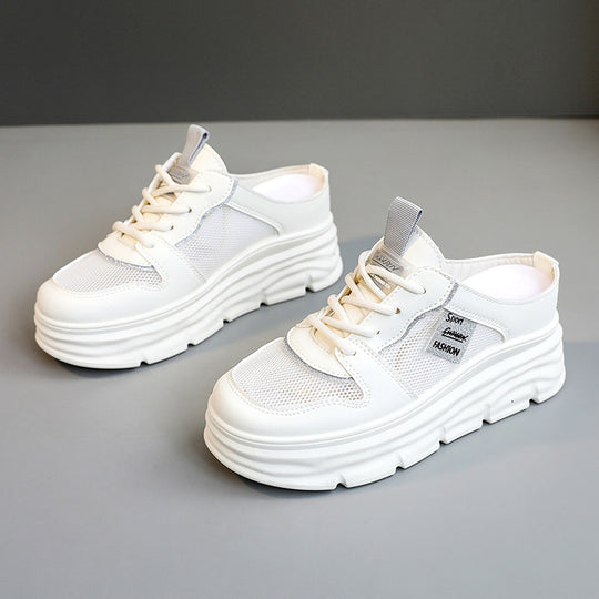 Damen Plattform Sneaker mit atmungsaktivem Mesh-Obermaterial und geräumiger Sohle R&B
