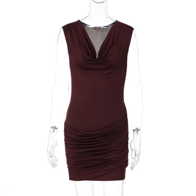 Damen Elegantes Wickelkleid mit raffinierten Rüschendetails und verführerischem V-Ausschnitt R&B
