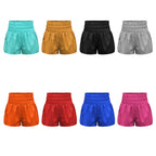 Damen sportliche Shorts mit elastischem Bund und praktischen Eingrifftaschen R&B