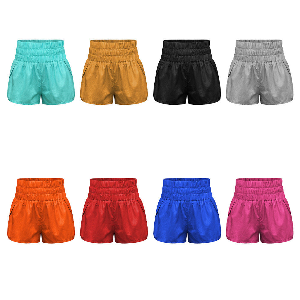 Damen sportliche Shorts mit elastischem Bund und praktischen Eingrifftaschen R&B