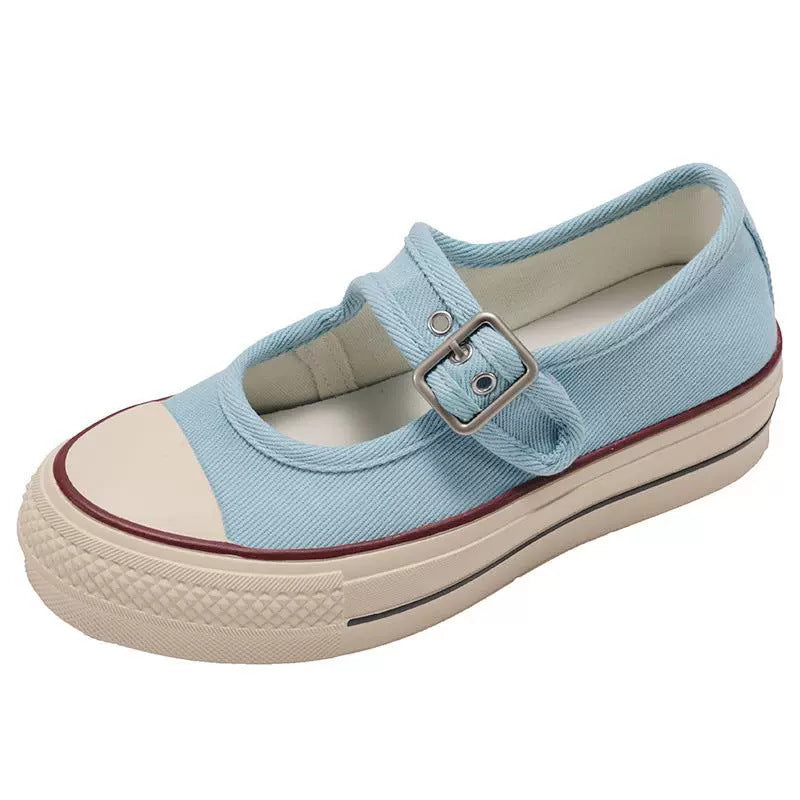 Damen Modische Mary Jane Schuhe mit verstellbarem Riemen und weicher Sohle R&B
