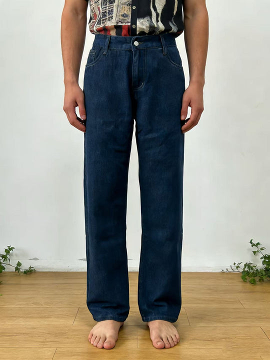 Herren Weite Chino-Hose mit hoher Taille