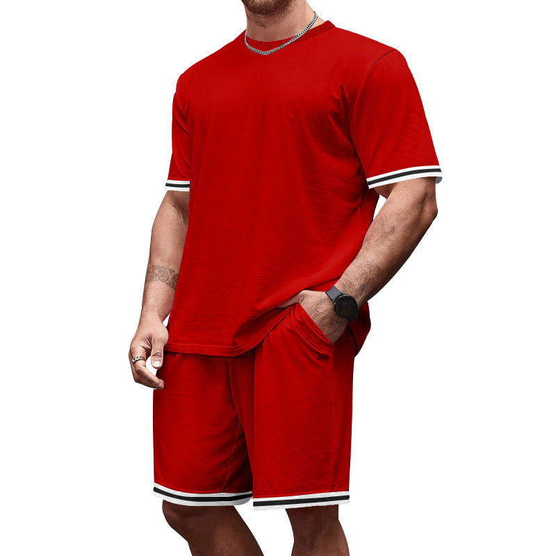 Herren Sportliches Freizeit-Set mit kontrastierenden Details R&B