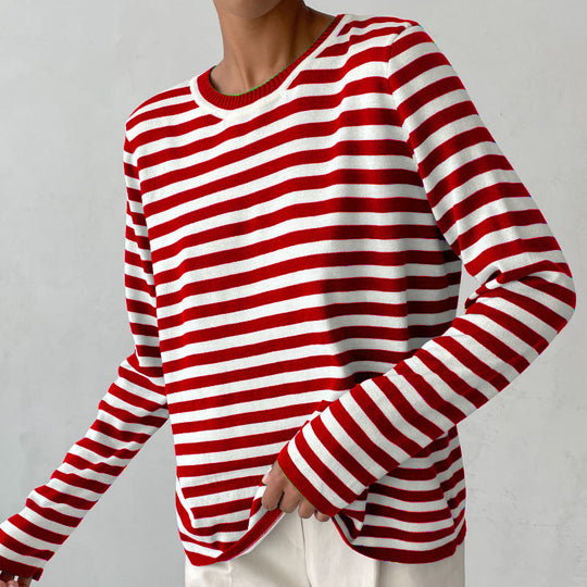 R&B | Klassischer Gestreifter Pullover