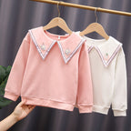 Damen Sweatshirt mit auffälligem Kragen R&B