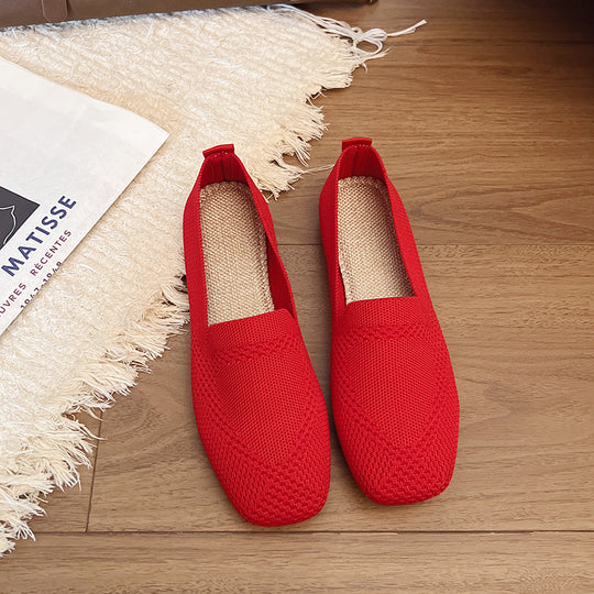 Damen moderne Slingback-Schuhe mit atmungsaktivem Netzmaterial und elastischem Einschlupf R&B