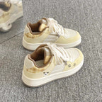 Damen Sneakers im lässigen Retro-Design mit karierten Akzenten und bequemer Sohle R&B