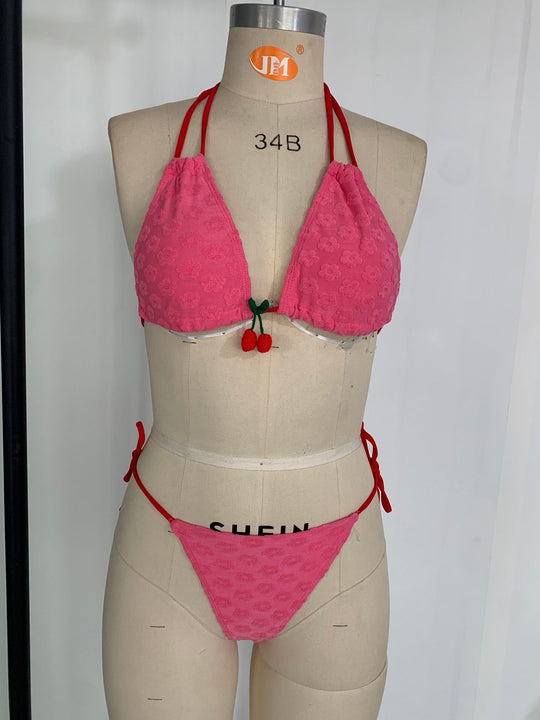 Damen Triangel-Bikini mit verspieltem Dekorelement R&B