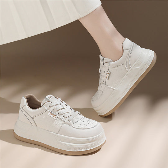 Damen Modische und komfortable Sneakers mit weicher Lederoberfläche R&B