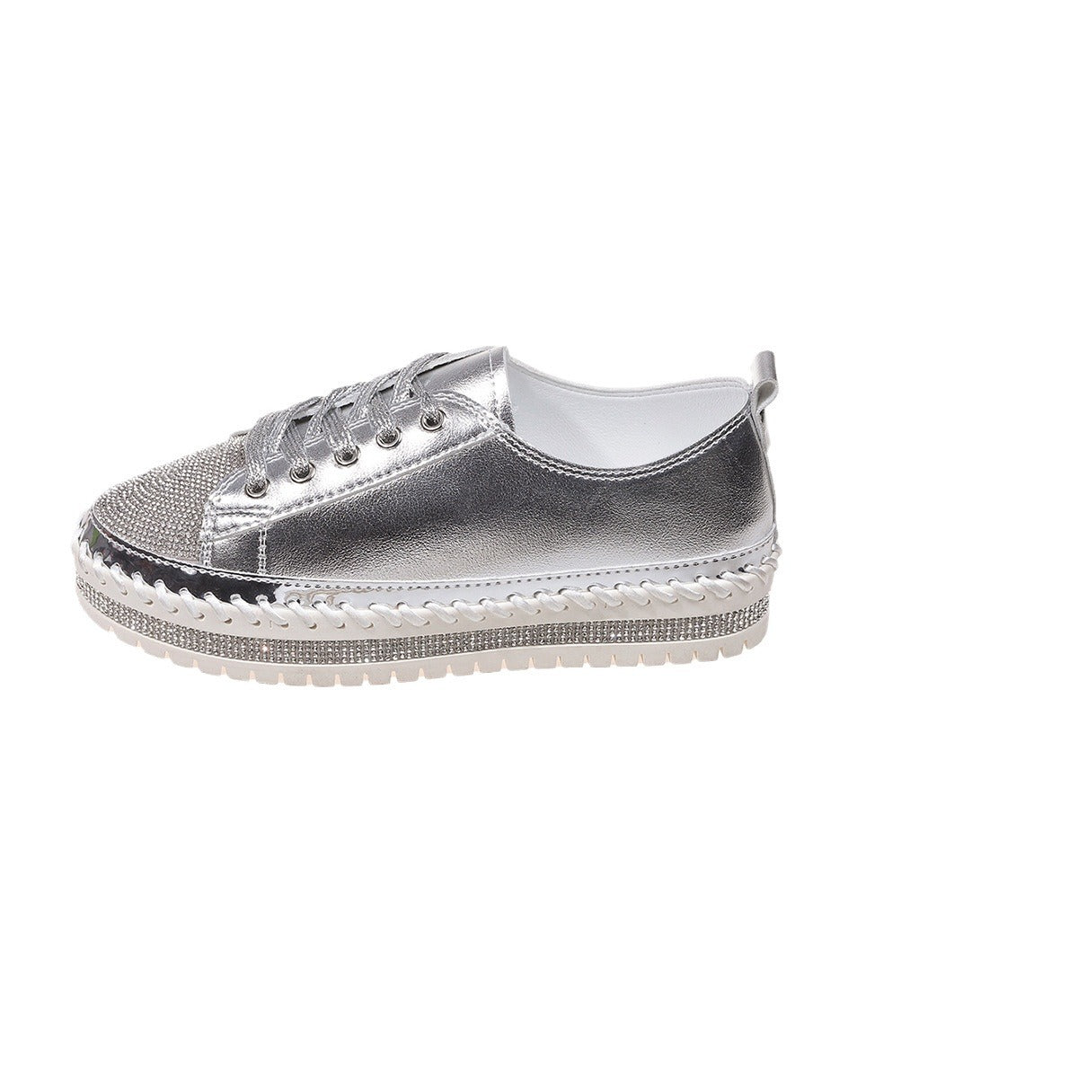 Damen modische Komfort-Sneaker mit Glitzer-Details und atmungsaktiver Sohle R&B