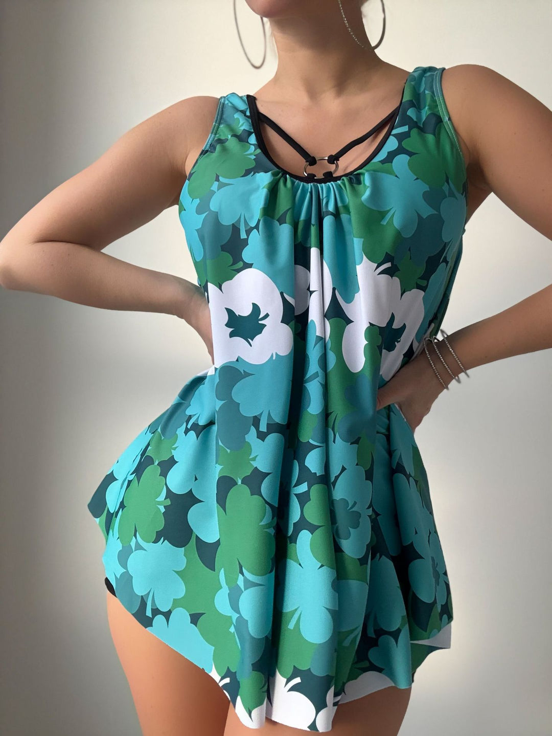Damen Modischer Badeanzug mit Lockerem Schnitt R&B