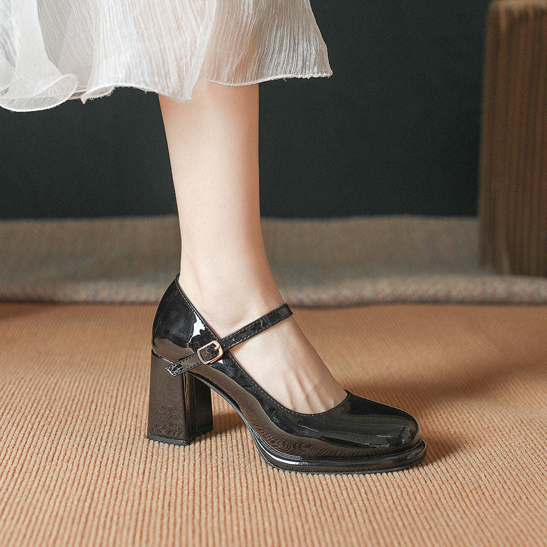 Damen Slingback-Pumps mit elegantem Fesselriemen und komfortablem Blockabsatz Heidi Mode