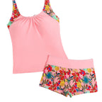Damen Aktiv-Badeanzug mit floralem Design und Racerback-Trägern