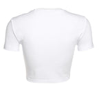 Damen Crop-T-Shirt mit R&Brnem Schnitt und figurbetontem Design R&B