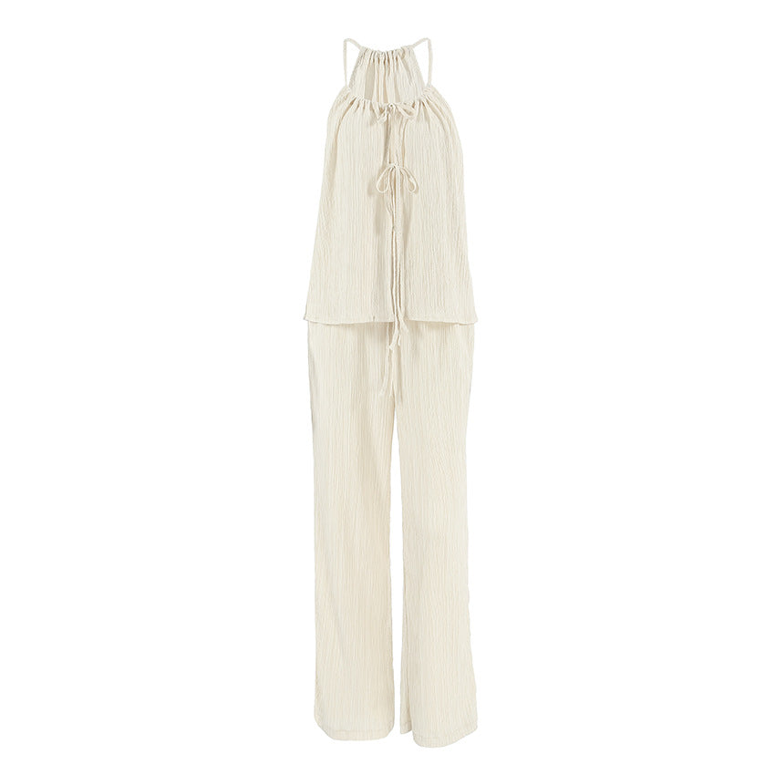 Damen luftiges Blusenkleid mit verstellbaren Trägern und Rüschendetails R&B