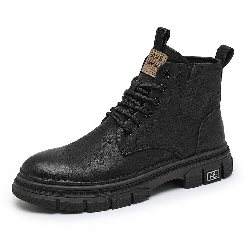 Damen Robuste Lederboots mit rutschfester Gummisohle und dämpfendem Innenfutter R&B
