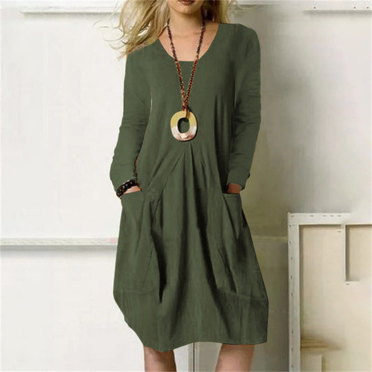 R&B | Lockere Baumwoll-kleid Mit Taschen