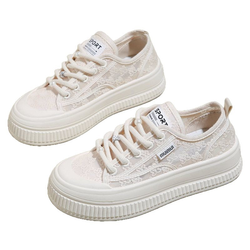 Damen Freizeitsneaker mit eleganter Spitze und rutschfester Sohle