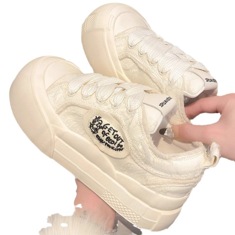 Damen modische Sneaker mit stylischem Fleece-Einsatz R&B