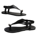 Damen Modische Zehentrenner mit dezentem Metall-Detail R&B