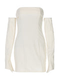 Damen Off-Shoulder Minikleid mit langen Ärmeln und elegantem Schnitt R&B
