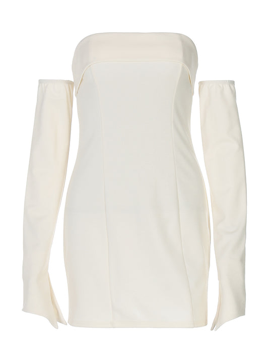 Damen Off-Shoulder Minikleid mit langen Ärmeln und elegantem Schnitt R&B