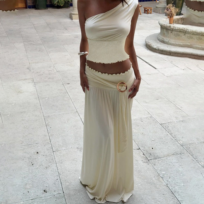 Damen Einseitiges Maxikleid mit raffinierter Drapierung R&B