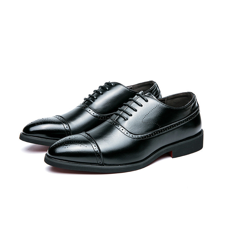 Herren Elegante Schnürschuhe aus hochwertigem Leder mit stilvoller Perforation